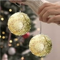 thumbnail image 3 of Mouliraty Christmas Balls Ornaments Christmas 8cm Christmas Tree Foam Pendant Christmas Decorations Pearl Hanging Colored, 3 of 7