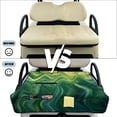 thumbnail image 6 of COEQINE Golf Cart Seat Towel Cover, Foldable with Carry Handle, Universal Fit for Most 2-Seater EZGO/Yamaha/Club Car, Quilted with 4 Front Pockets, Washable, Abstract Green Wave, 6 of 8