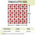 thumbnail image 2 of Red Strawberry Plants Fruit Green Leaf White Pattern Square Fitted Tablecloth with Elastic Edge,Square Table Cover,Washable Elastic Table Cover for Home Kitchen Party Decor 34"x34", 2 of 6
