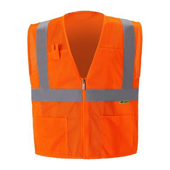 2W International A320C-2 L Class 2 High-Viz Economy Vest, Orange - Large