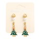 thumbnail image 3 of 1/2/3 piezas Ear Stud Pendiente de Navidad Decoración Fiesta de bodas corazón árbol de navidad 3pcs Sunnimix Christmas Ear Stud, 3 of 8