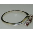 thumbnail image 5 of LBG British Made 18k White Gold Natural Garnet Womens Trilogy Ring - 33 size options - Size 6.25, 5 of 7