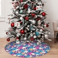 thumbnail image 5 of Yiaed Skull blue leaf Print Christmas Tree Skirt , Tree SkirtsTree Mat for Christmas Winter Holiday Indoor Decorations-36", 5 of 7