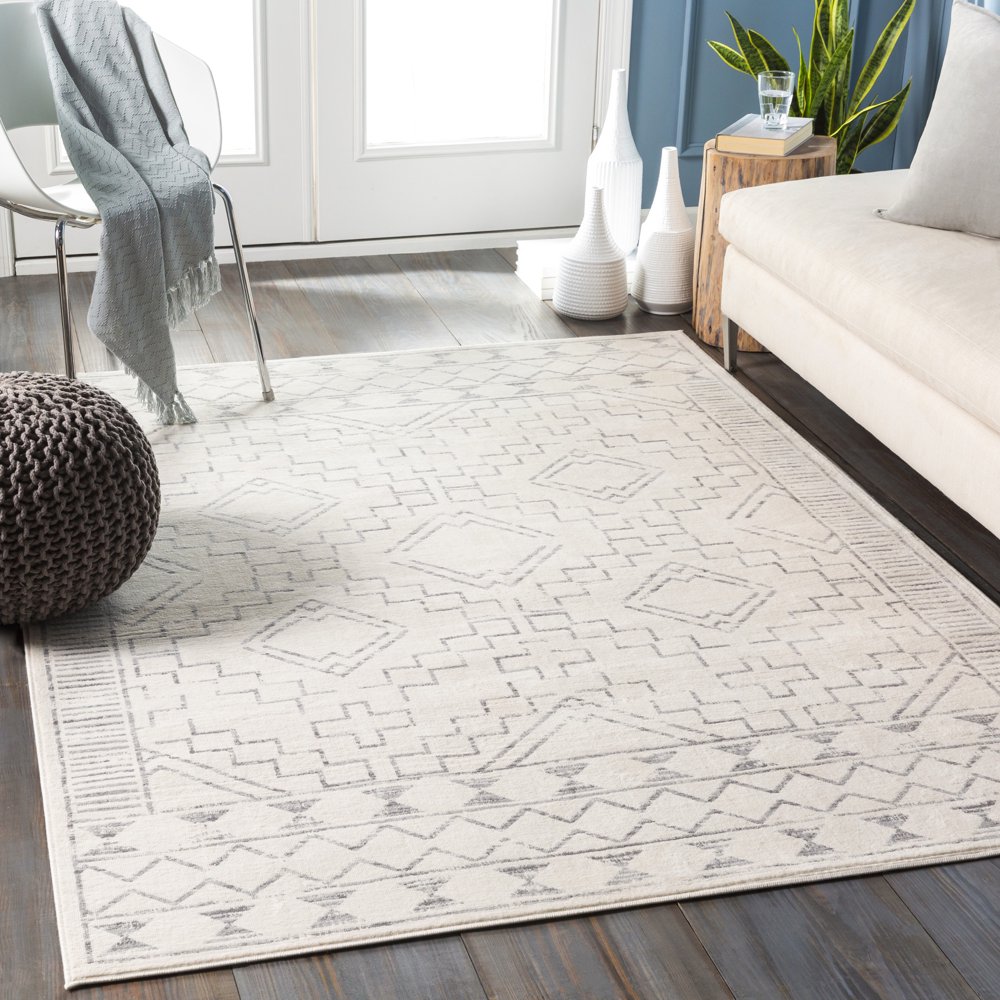 Kannon White Area Rug, 9' x 12'3"