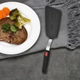 thumbnail image 4 of Yoloke Stainless Steel Spatula, Metal Slotted Turner for Cast Iron Skillet, Thin Blade and Heat Resistant Silicone Handle, Great for Egg, Cookie, Meat, Crep, 4 of 5