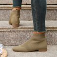 thumbnail image 3 of JUSLIO Womens Boots,Booties Comfort Square Toe Solid Color Fashion Casual Lightweight Boots Plus Size Boots, 3 of 9