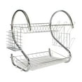 thumbnail image 4 of Escurreplatos de doble capa con soporte para utensilios, organizador de vajilla, soporte para secar platos para gabinete, cocina, mostrador y comedor 36cm, 4 of 8