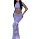 thumbnail image 1 of Txlixc Vestido de mujer vestido de cuello redondo + vestido corto Txlixc moda, 1 of 8