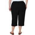 thumbnail image 2 of Alfred Dunner Womens Plus-Size Denim Fringe Capri Pant, 2 of 4