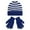 Blue, variant on TAIAOJING Winter Beanie Hat for Kids Glove Riding Warm Hat Two-piece Stripe Windproof Sets Hat Knitted Kids Hat