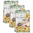 thumbnail image 2 of Sunflowers Trucks Kitchen Towels Set of 3, Spring Farmhouse Eucalyptus Gray Wooden Absorbent Dish Towels for Kitchen, Microfiber Hand Towel, Quick Drying Tea Towel for Cleaning Decorative Dishcloths, 2 of 7