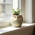 thumbnail image 4 of Cute Owl Ceramic Planter 2.6 Inch, Small Succulent Cactus Flower Pot for Indoor Outdoor Home Office Decor, Animal Style Tabletop Garden Decor Pot Gift, 4 of 6