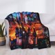 thumbnail image 3 of Fotbe Magical Stained Glass Castle Manta de Franela con Estampado, Manta Ultrasuave para Cama, Sofá, Auto, Hipoalergénica y Antibolitas-60"x50", 3 of 6