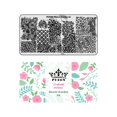 thumbnail image 1 of PUEEN Placa de estampado para decoración de uñas - Jardín Secreto 02 - Colección de parques temáticos 125x65 mm Kit único de accesorios para placas de imagen de manicura con estampado de esmalte de uñ, 1 of 5