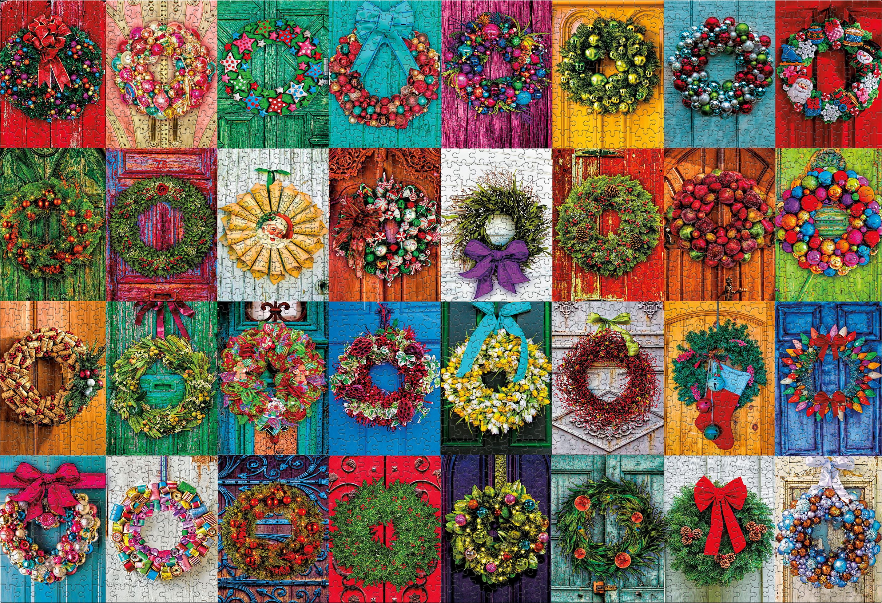 Ceaco 2000-Piece Holiday Wreaths Interlocking Jigsaw Puzzle