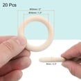 thumbnail image 2 of Anillos de Madera Sin Terminar Uxcell, Aros de Madera Suave para Macramé para Manualidades DIY, Decoración de Tejido 2" 20 Pcs, 2 of 6