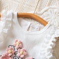 thumbnail image 5 of Toddler Baby Girl Clothes Baby Girl 2PCS Outfits 3T 4T 5T 6T 7T 8T Summer Outfits Baby Kids Short Sleeve T-Shirt Tops & Shorts Sets, 5 of 7