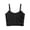 Black, variant on Girls A-Class Cotton Training Bra Cami Ribbed Spaghetti Strap Training Crop Tank Top Breathable Beginner Undershirt for Kids(Orange,9-10 Years)