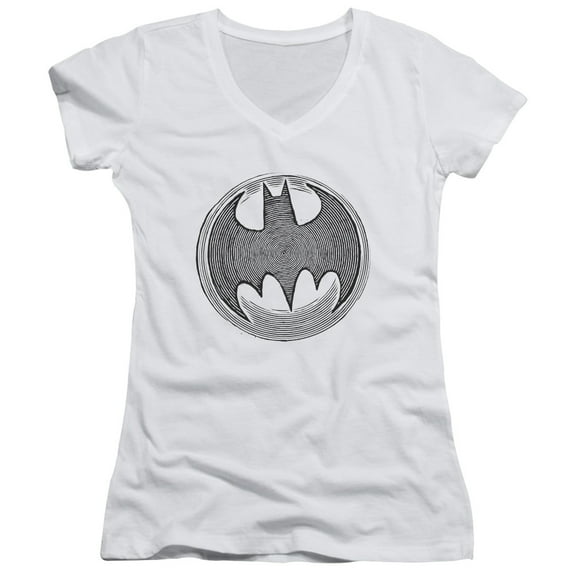 Batman Knight Knockout Junior Women's T-Shirt V-Neck White