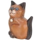 thumbnail image 1 of Cat Figurines Wooden Carving Statue Chocolate Color Solid Wood Home Decor for Decoration, 1 of 4