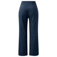 thumbnail image 5 of Sngxgn Womens Casual Pants Straight Leg Drawstring Elastic High Waist Loose Comfy Trousers with Pockets(Blue,XXXL), 5 of 5