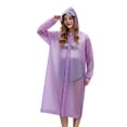thumbnail image 2 of Transparent Long Raincoat, Hooded Waterproof Rain Poncho, Breathable Full Length Rain Jacket with Button Closure, Reusable Outdoor Rainwear for Cycling Travel Camping Rainy Day Protection Supply, 2 of 9
