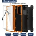 for Samsung Galaxy S22 Ultra Case with Belt Clip Holster, 2X Screen