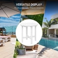 thumbnail image 4 of WestinTrends Malibu Outdoor Side Table – All-Weather Poly Lumber Adirondack Round Patio End Table, White, 4 of 12