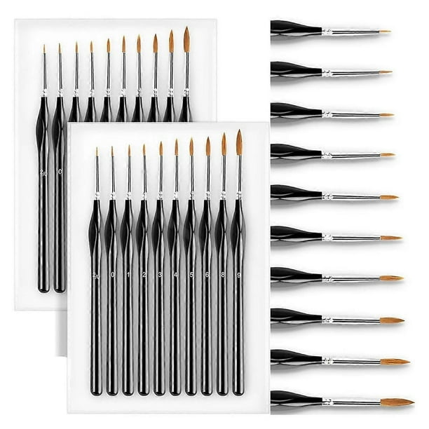 Small Detail Brushes Fine Brush Set Lining Brush for Model Crafts Watercolor Acrylic Oil