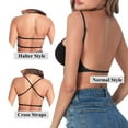 thumbnail image 7 of Women's Low Back Bra Wire U Shaped Backless Bra Convertible Spaghetti Strap Seamless Sleeping Bralette Low Support Sports Bras for Women Women Sports Bra Womens Bras Push up plus Size Womens Workout, 7 of 7
