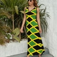 thumbnail image 4 of Maxi Dress Jamaican Flag Dress Love for Jamaica Vintage Street Style Bohemia Long Dresses High Waist Design Oversized Vestido, 4 of 7