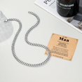 thumbnail image 5 of Stainless Steel Mens Cuban Link Chain 20 Inches Promise Necklace for Him Men Christmas Anniversary Valentines Birthday Gift Ideas, 5 of 5