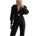 thumbnail image 1 of ShomPort Cardigans for Womens Open Front Elastic Ribbed Cuff Long Sleeve Solid Color Knitwear Casual Going Out Dressy Comfort Sweaters, 1 of 8