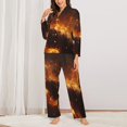 thumbnail image 2 of Balery Cool Fire Man Conjunto de Pijama con Estampado para Mujer, Conjunto de Dos Piezas con Manga Larga, Ropa de Dormir Suave con Bolsillos, Pijamas Cómodos-XX-Large, 2 of 7
