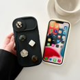 thumbnail image 3 of Funda De Teléfono De Piedra Preciosa 3D De Onda De Corazón Rosa Para IPhone 11 12 13 14 Pro Max 14Plus 14Pro 13Pro 12Pro 13Promax 14Promax Silicona Extraíble Protector De Cámara Suave Cubierta Trasera, 3 of 4