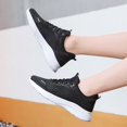 thumbnail image 3 of AUDeals White High Top Sneakers for Women - Wide Width Walking Shoes with Arch Support, Slip On Running Tennis Shoes, 3 of 3