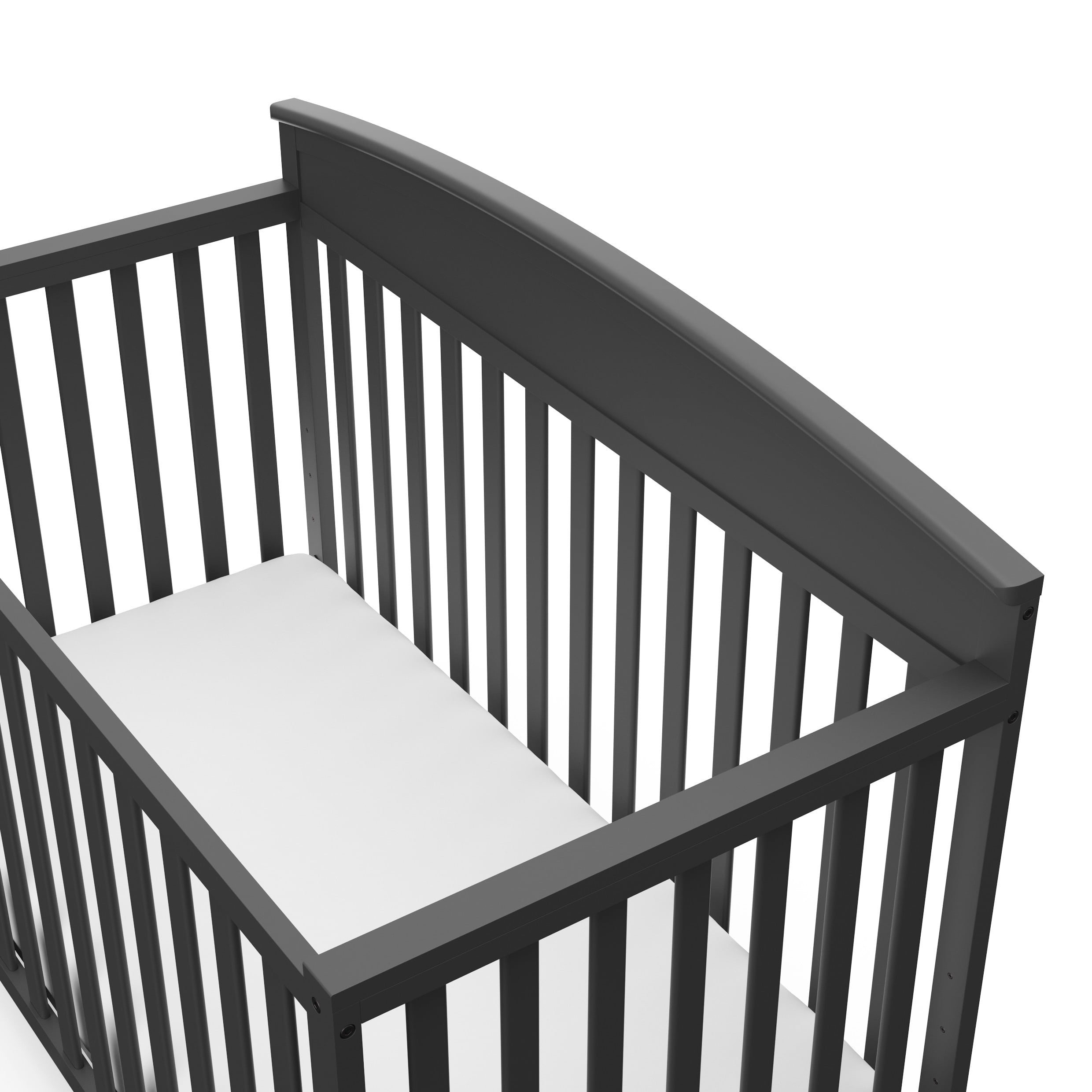 Graco Benton 5-in-1 Convertible Baby Crib, Gray