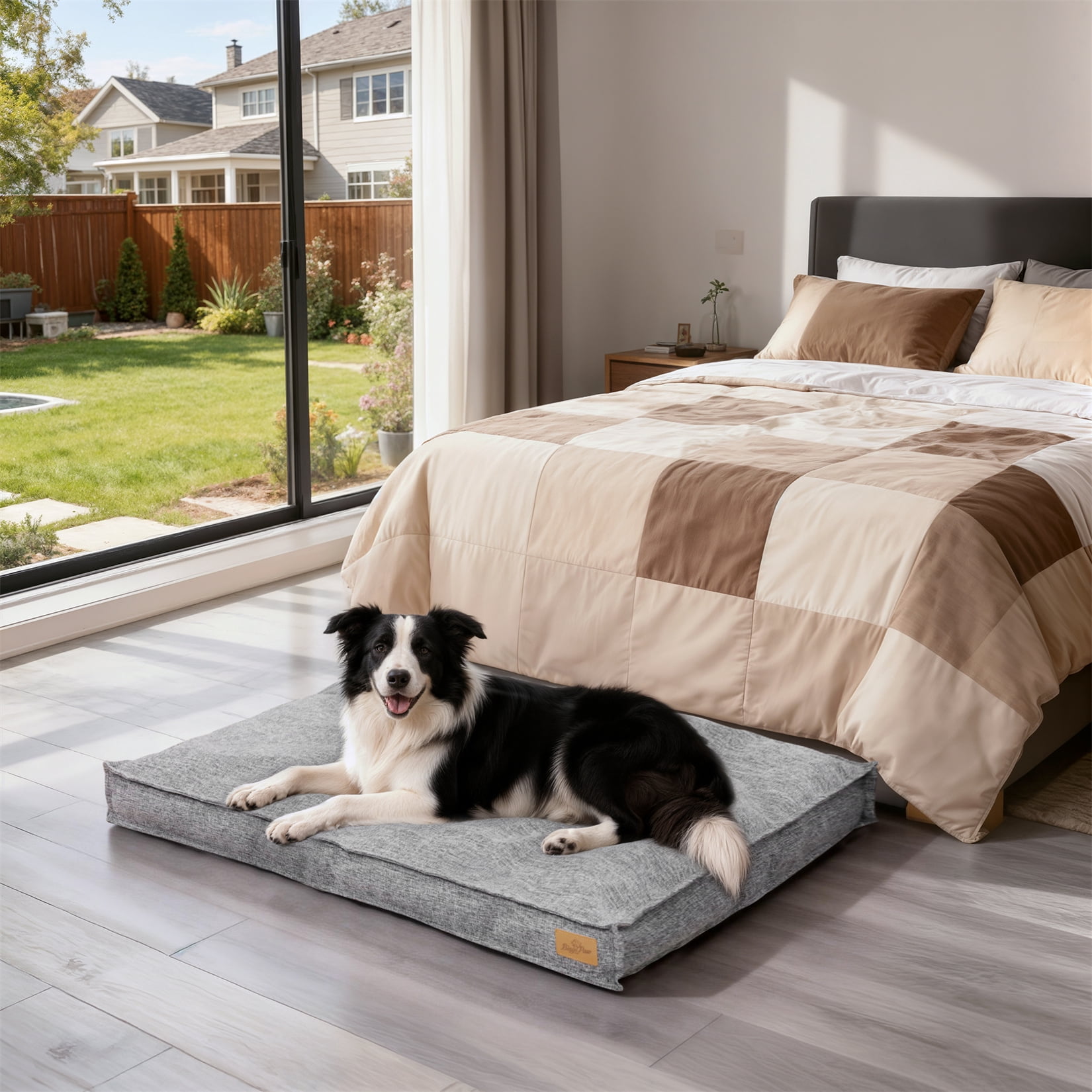 Comfort Dog Bed Pet Pillow Bed Linen Cover Foam Base Cozy Sleep Bed Pet Mat for Cats Kennels XL