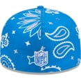 thumbnail image 4 of Men's New Era Blue Detroit Lions Paisley 59FIFTY Fitted Hat, 4 of 6