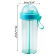 thumbnail image 3 of Wzzjkit Water Bottle with Straw, Thickened and Leakproof Water Bottles, Wide Mouth, Easy Clean Sports Water Bottle for Gym, Travel, Home, School, Office 600ml, 3 of 4
