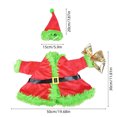 thumbnail image 3 of Porch Goose Outfits 19-23 Inch Christmas Red Dress with Green Fur Trim Black Belt Bow Hat Winter Holiday Outdoor Front Porch Patio Garden and Lawn Seasonal Decor, 3 of 9