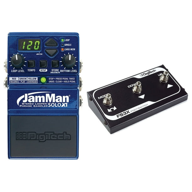 Digitech JMSXT Jamman Solo XT Stereo Looper Phrase Sampler Pedal with FS3X ThreeFunction Foot