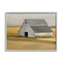 Stupell Industries Autumn Field Farmhouse Barn Landscape Cool Cloudy Sky, 20 x 16, Design by Kamdon Kreations