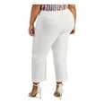 thumbnail image 2 of ANNE KLEIN Womens White Zippered Pocketed Button Closure Wear To Work Cropped Pants Plus 18W, 2 of 4