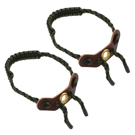 Masteelf 2Pcs Compound Bow Wrist Sling Adjustable Braided Nylon Strap Archery and Target Accessories Camouflage Color Wrist Rope