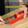 thumbnail image 4 of Automatic Kitchen Knife Sharpener, Electric Knife Sharpener for Kitchen with Diamond Abrasive Wheel, 3-Stage Precision Sharpening, Non-Slip Suction Base, for All Knives & Scissors (Red), 4 of 8