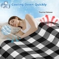thumbnail image 3 of Black White Plaid Cooling Blanket,Lightweight Breathable Summer Throw Blanket with Double Sided Cold Effect,Modern Simple Buffalo Check Gingham Picnic Blankets Bed Sheet for Hot Sleepers 30"x40", 3 of 8
