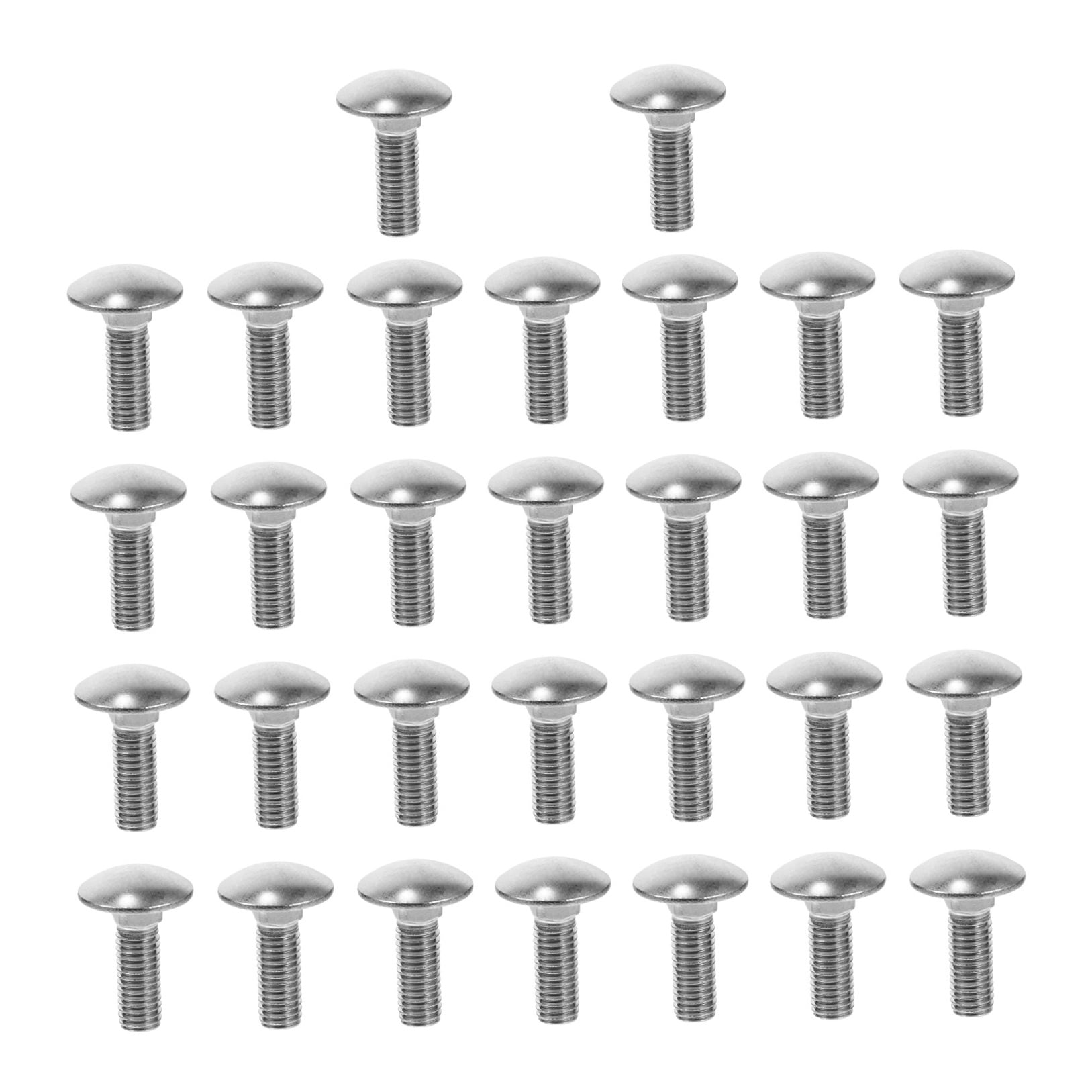 WHAMVOX  30 Pcs Bolt Stainless Steel Carriage Bolts with Bright Shiny Look