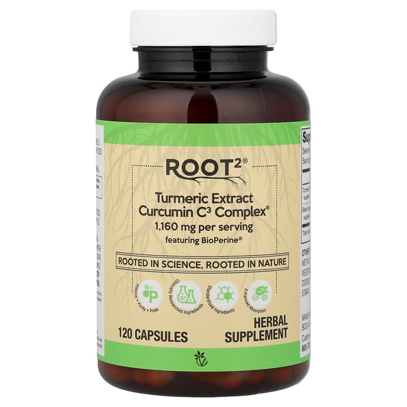 Vitacost Root²®, Turmeric Extract Curcumin C3 Complex®, 120 Capsules
