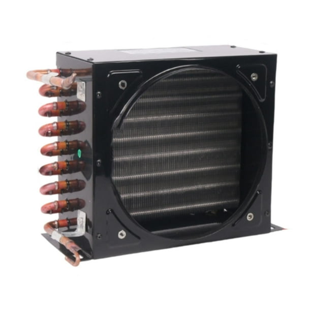 Condensador de refrigerador sin carcasa, serpentín de enfriamiento, compacto, fácil de instalar, resistente, intercambiador de calor de radiador enfriado por aire 31 cm x 235 cm x 12 cm